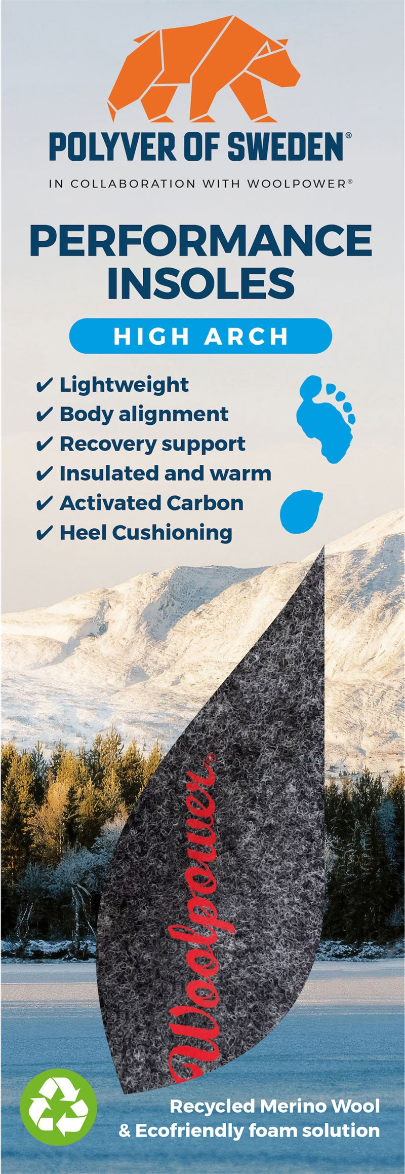 Woolpower insoles HIGH ARCH