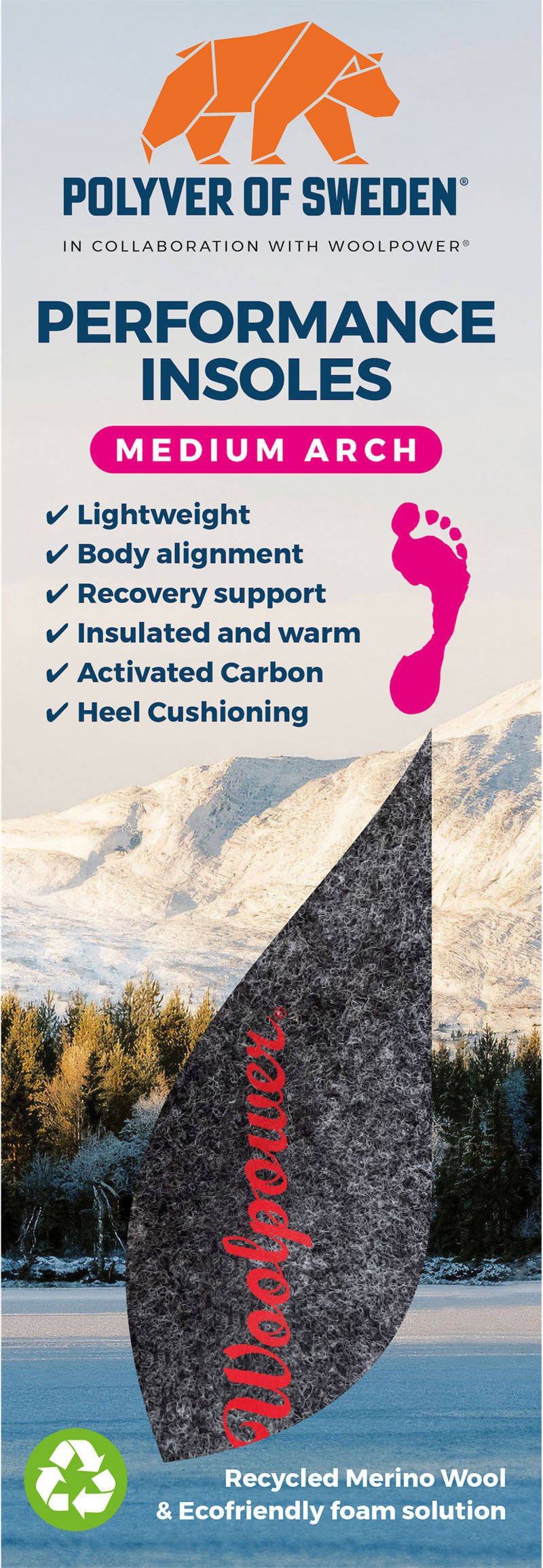 Woolpower insoles MEDIUM ARCH